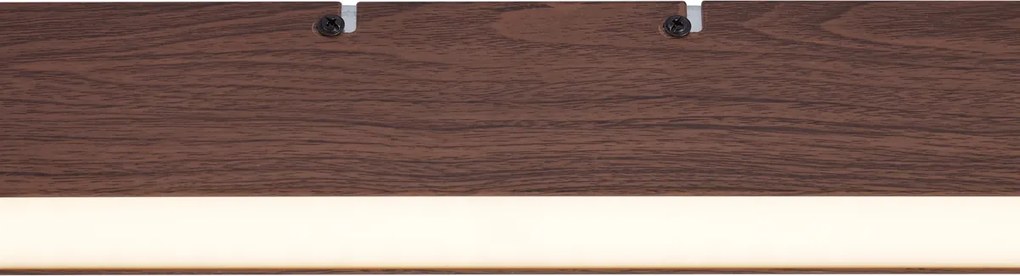 Plafoniera moderna effetto legno noce con LED integrato, dimmerabile a 3 livelli e selettore DIP (2700-4000K) - Keane