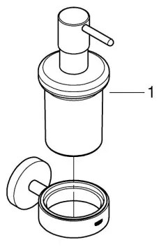 GROHE 41195DC0 - Dispenser di sapone liquido START 160 ml in acciaio inox