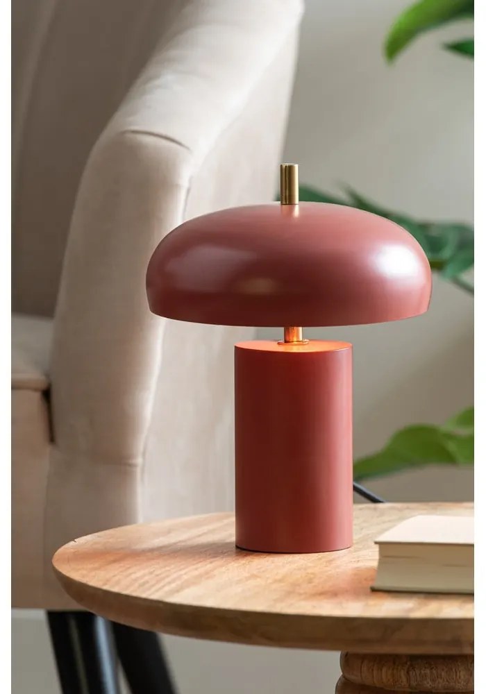 Lampada da tavolo rosso chiaro (altezza totale 24 cm) Joya – Leitmotiv
