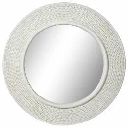 Specchio da parete DKD Home Decor Cristallo Dorato MDF Bianco (115 x 2,5 x 115 cm)