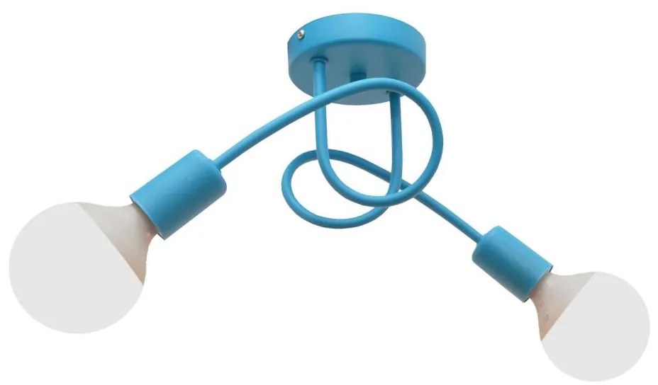 Lampadario da soffitto per bambini OXFORD 2xE27/15W/230V blu