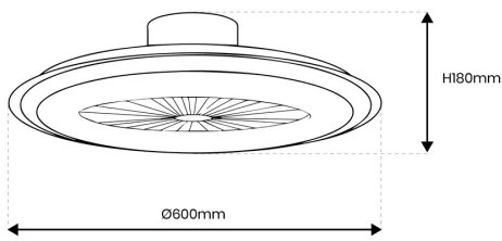Plafoniera LED dimmerabile con ventola ZONDA LED/48W/230V bianco + TC