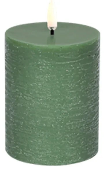 Uyuni - Candela a Colonna LED 7,8x10,1 cm Olive Verde/Rustic Lighting