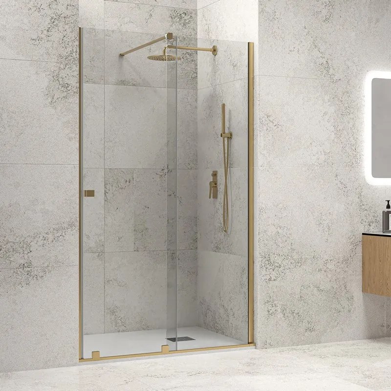 Porta doccia color oro senza telaio 160 cm | KNM4000G - KAMALU
