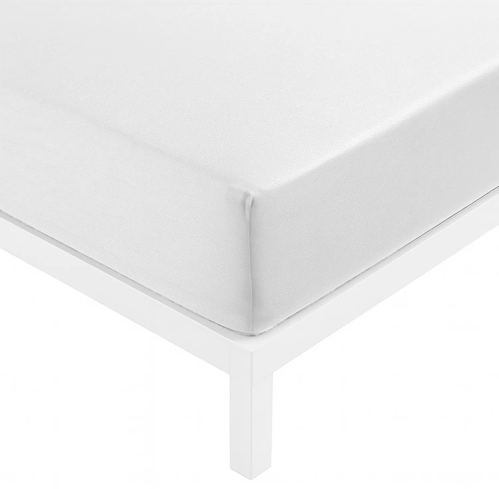 Lenzuolo con angoli Basik bianco in cotone