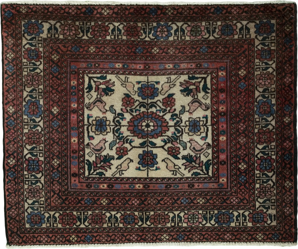 Tappeto 100 x 80 Beige (Iran) Annodato A Mano