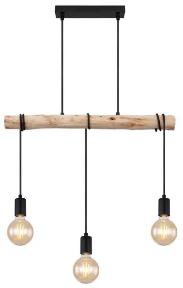 Globo 15539-3H - Lampadario su corda GREGOR 3xE27/60W/230V