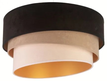 Duolla - Lampadario a sospensione con filo DEVON 1xE27/40W/230V diametro 45 cm nero/beige