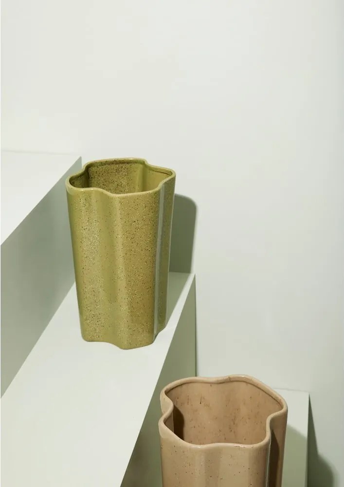 Vaso beige in ceramica altezza 30 cm Sapo - Hübsch