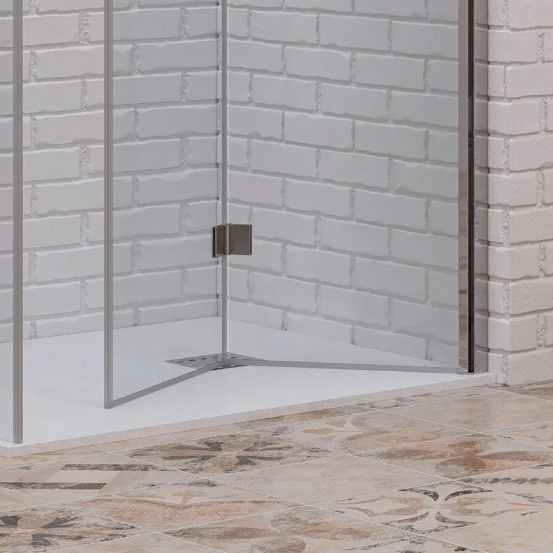 Box doccia 70x70 cm apertura soffietto e lato fisso | KS7000 - KAMALU