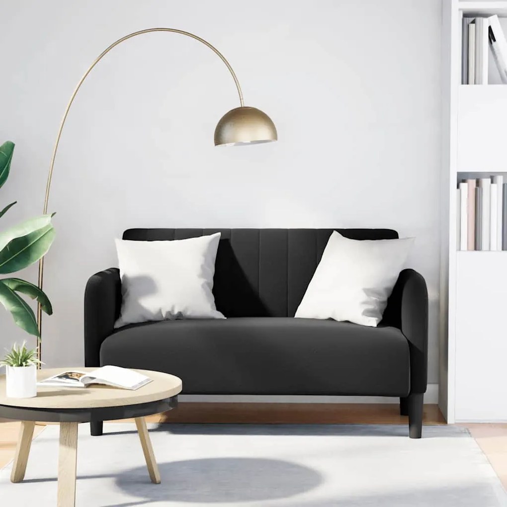 Divano Divanetto Nero 109 Cm İn Velluto /