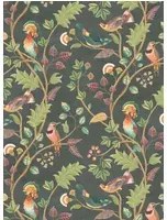 Osborne & Little Tapete Mayani - Fir/ Plum