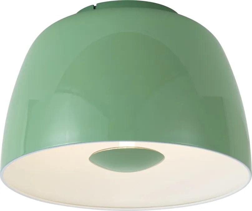 Plafoniera retrò verde con interno bianco, incl. LED dimmerabile a 3 fasi - Vera