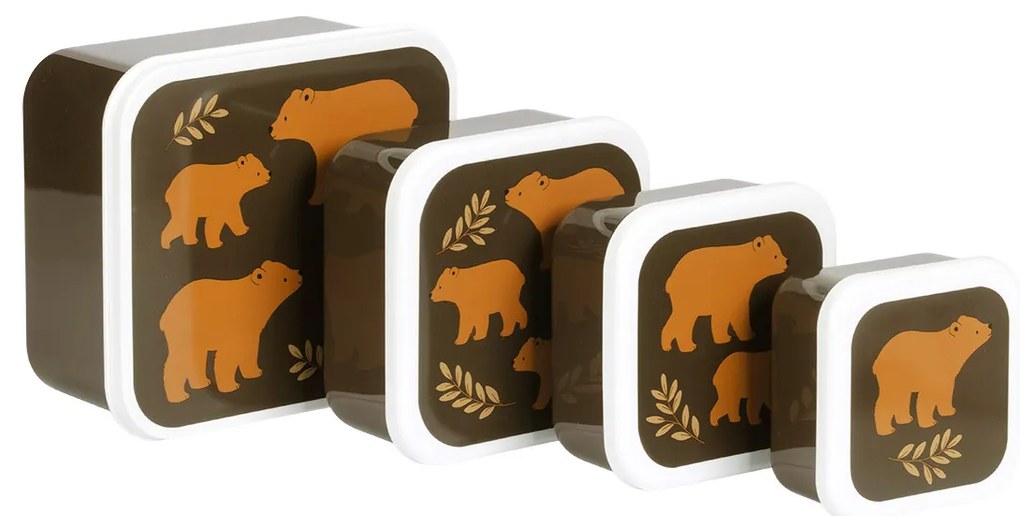 A Little Lovely Company - set di quattro scatole merenda - orsi