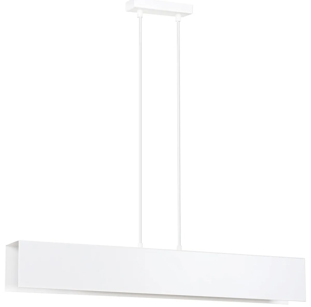 Lampadario Moderno 3 Luci Hachiman In Acciaio Bianco