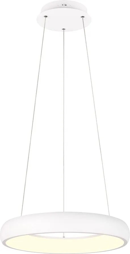 Lampadario bianco a LED dimmerabile con paralume in metallo ø 46 cm Cardona - Trio