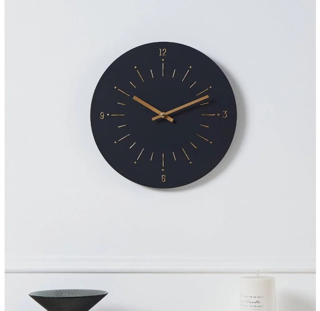 Eglo 425509 - Orologio da parete TAKAHAGI 1xAA diametro 30 cm nero