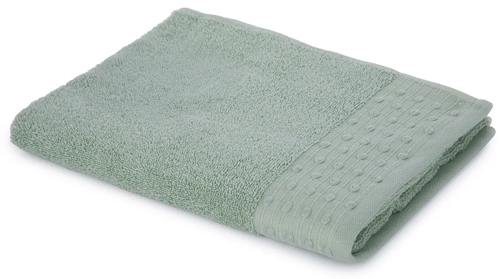 Coppia asciugamano viso ospite cotone verde chiaro