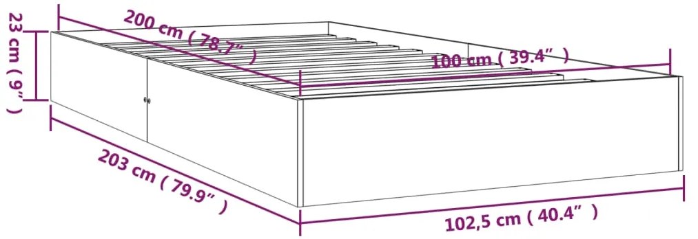 Giroletto Bianco in Legno Massello 100x200 cm