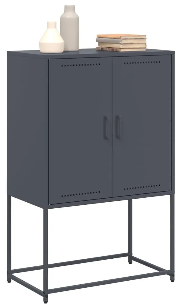 Credenza antracite 68,5x38,5x107 cm in acciaio