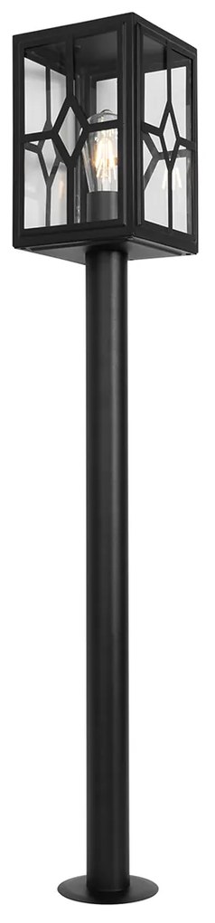 Lampada da terra classica da esterno nera 100 cm IP44 - Dover