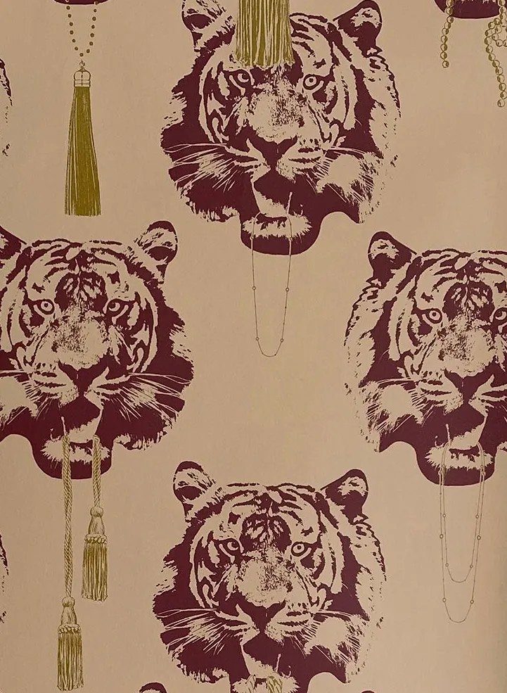 Studio Lisa Bengtsson Carta da parati Coco Tiger - Champagne