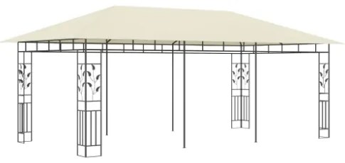 Gazebo con Zanzariera 6x3x2,73 m Crema