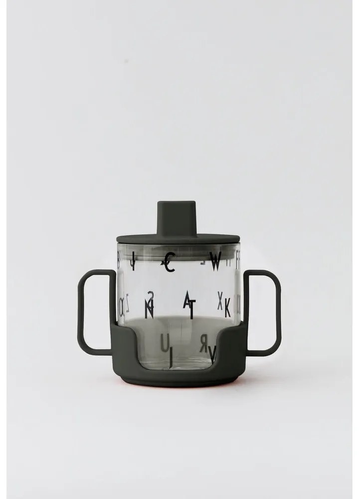 Manico nero per tazza per bambini - Design Letters