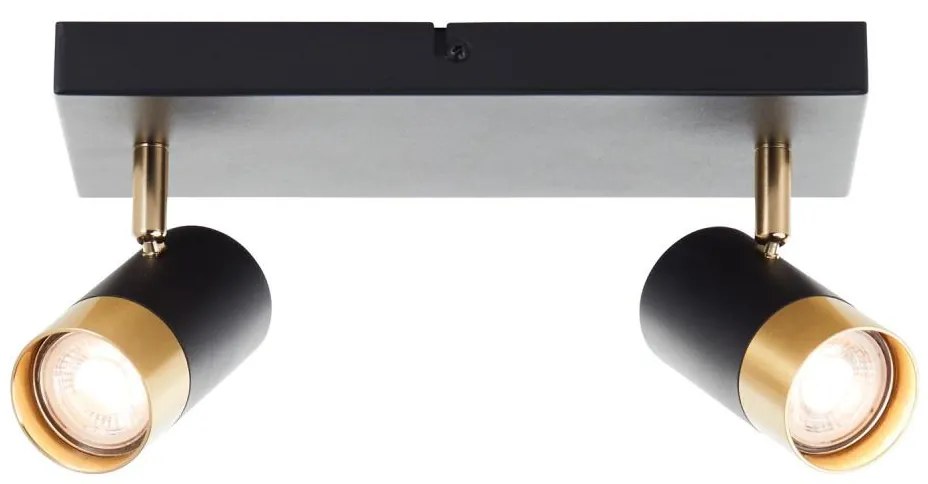 Brilliant - Faretto LED VIGOLO 2xGU10/5W/230V nero/oro