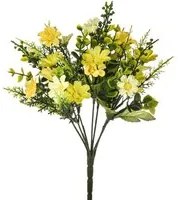 Set 6 Mini Bouquet Artificiali con Margherite Altezza 35 cm Giallo