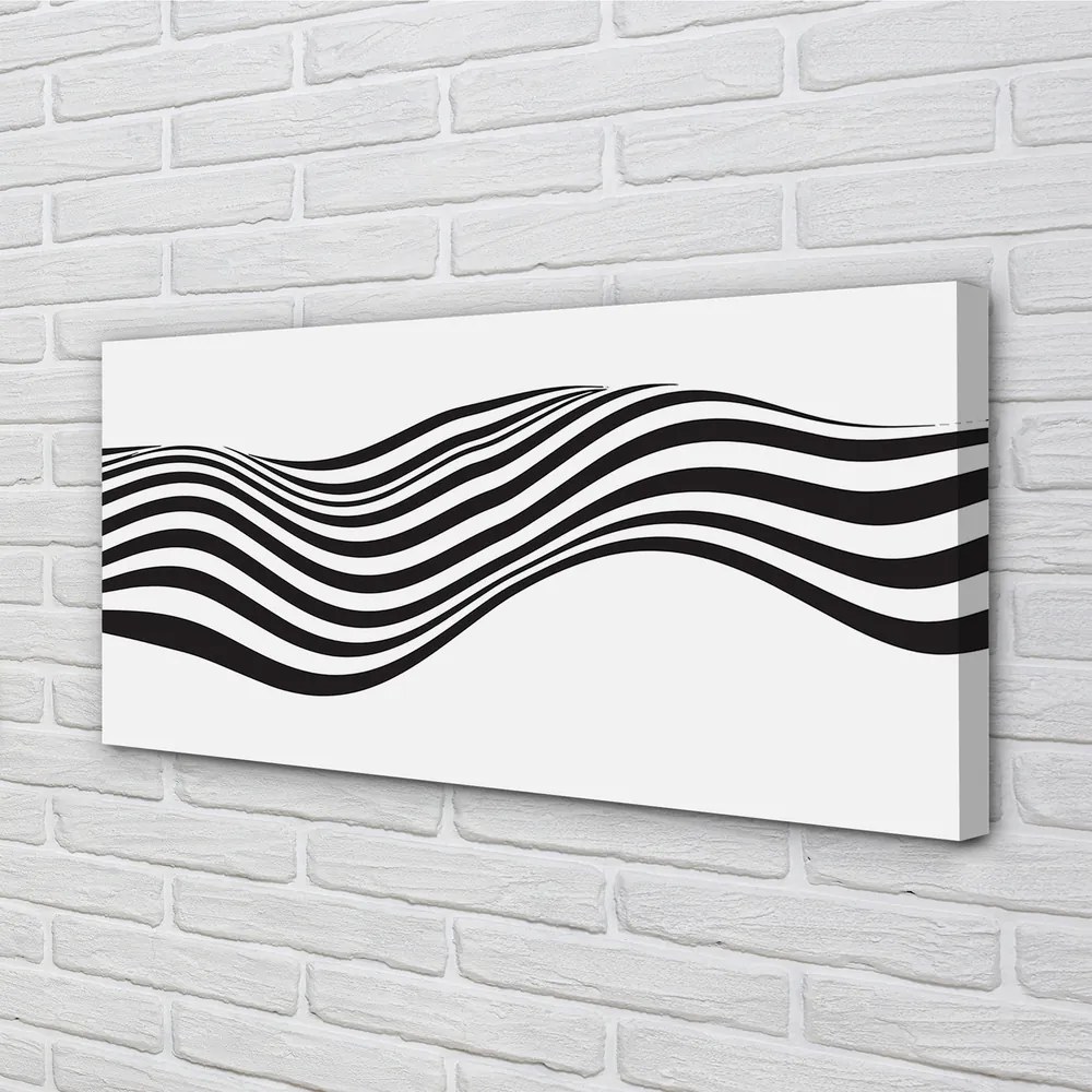 Quadro su tela Zebra Stripes Wave 100x50 cm