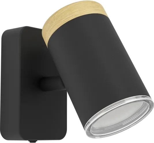 Eglo 300001 - Faretto da parete per bagno CONSUMA 1xGU10/3W/230V IP44 nero/beige