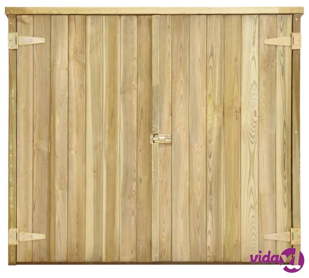vidaXL Rimessa Attrezzi da Giardino 135x60x123cm  in Pino Impregnato