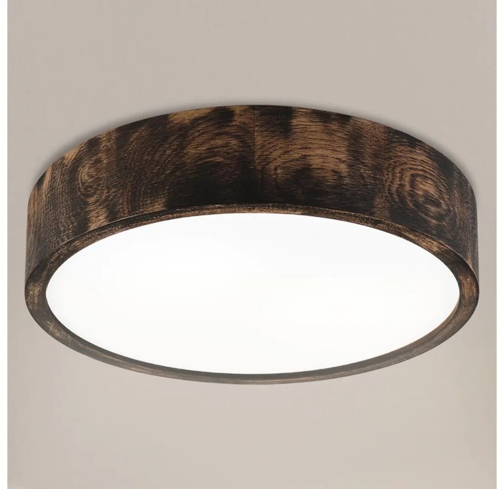 Brilagi - Plafoniera CARVALHO SMOKEY 2xE27/60W/230V rovere Ø 37,5 cm