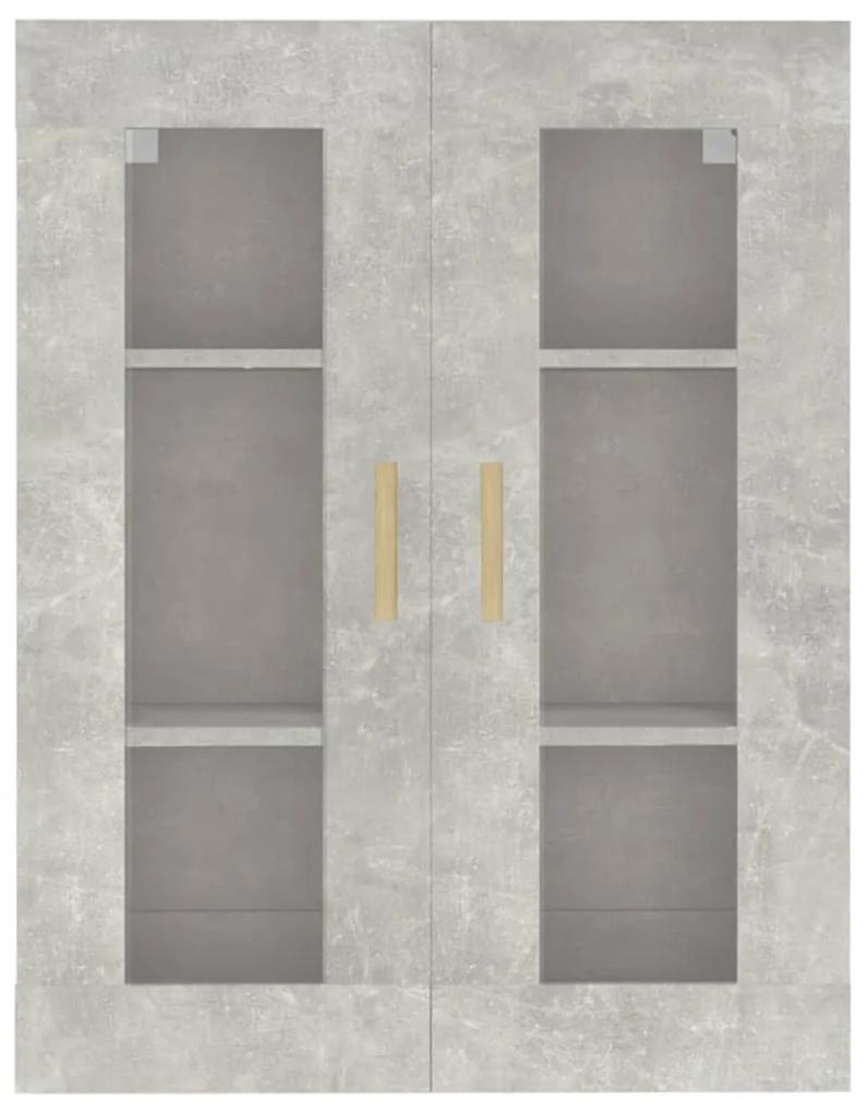 Armadietto pensile a parete grigio cemento 69,5x34x90 cm