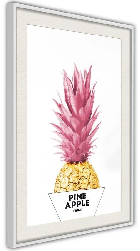 Poster  Trendy Pineapple  Cornice Quadri Cornice nera con pass-partout, Larghezza x Altezza Home decor 30x45