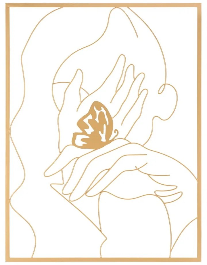 Decorazione murale in metallo 60x80 cm Hands on Face - Mauro Ferretti