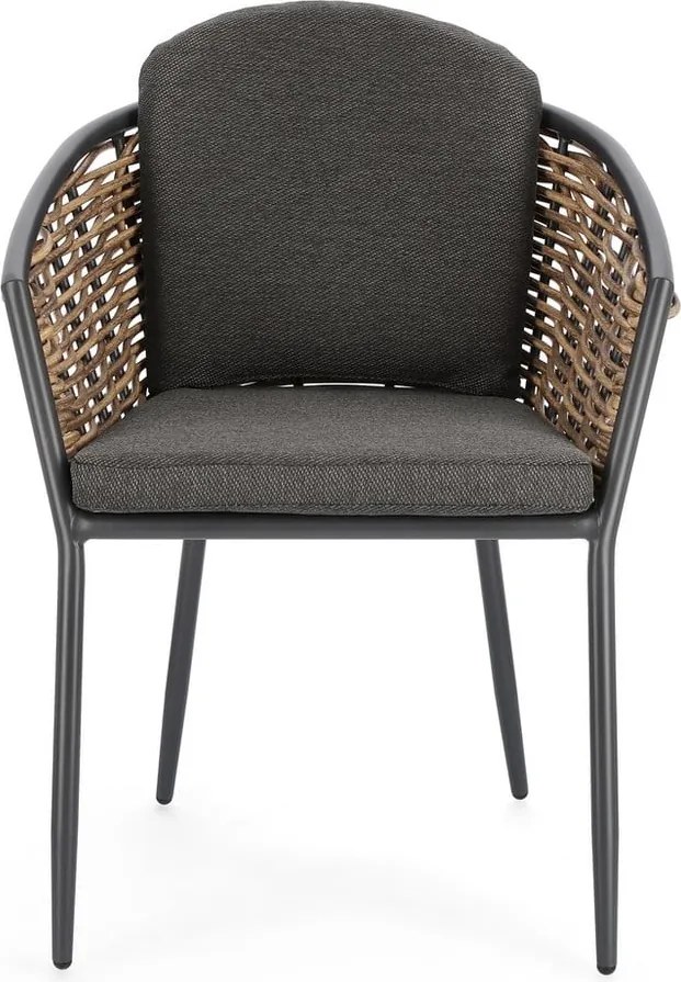 Sedia da esterno grigia in metallo Maribela – Bizzotto