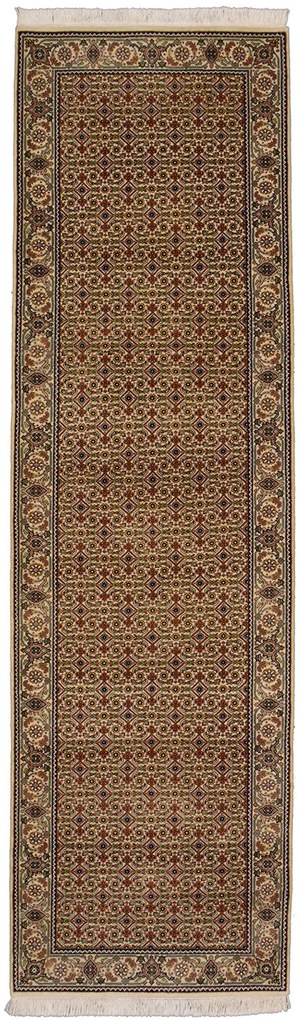 Tabriz Tappeto orientale 90 x 300 Beige (Indian) Annodato A Mano