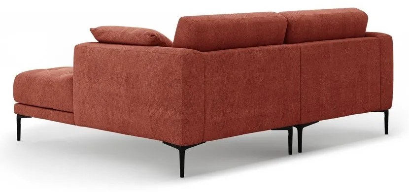 Divano angolare color mattone (con penisola a destra/con chaise lounge) Bemy – Micadoni