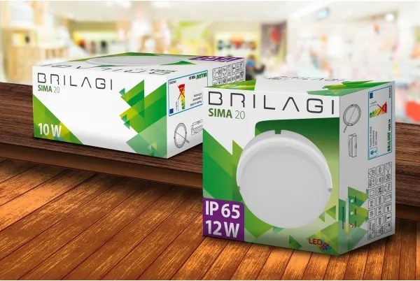 Brilagi - Plafoniera LED industriale SIMA LED/12W/230V IP65 nero