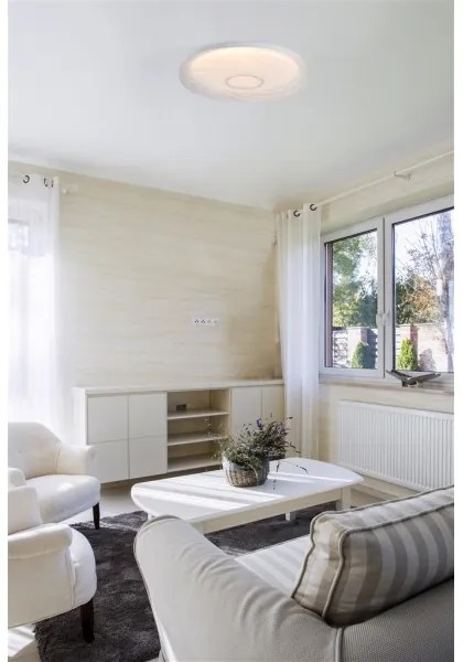 Searchlight 97010-39WH - Plafoniera AURA LED/24W/230V 3000K Ø 38,5 cm