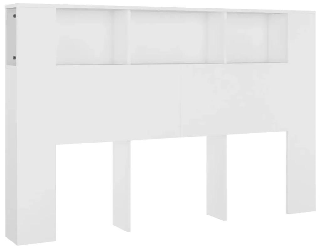 Testiera con scomparti bianca 160x18,5x104,5 cm