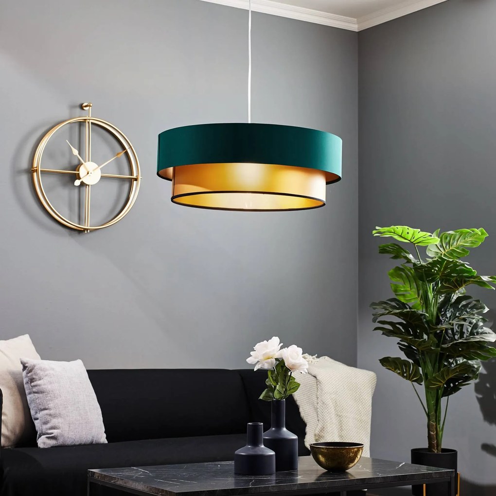 Lampada a sospensione Dorina Maco Design, dimmerabile, Verde, Soggiorno / Sala da pranzo, Plastica, Moderno, Lampada a sospensione