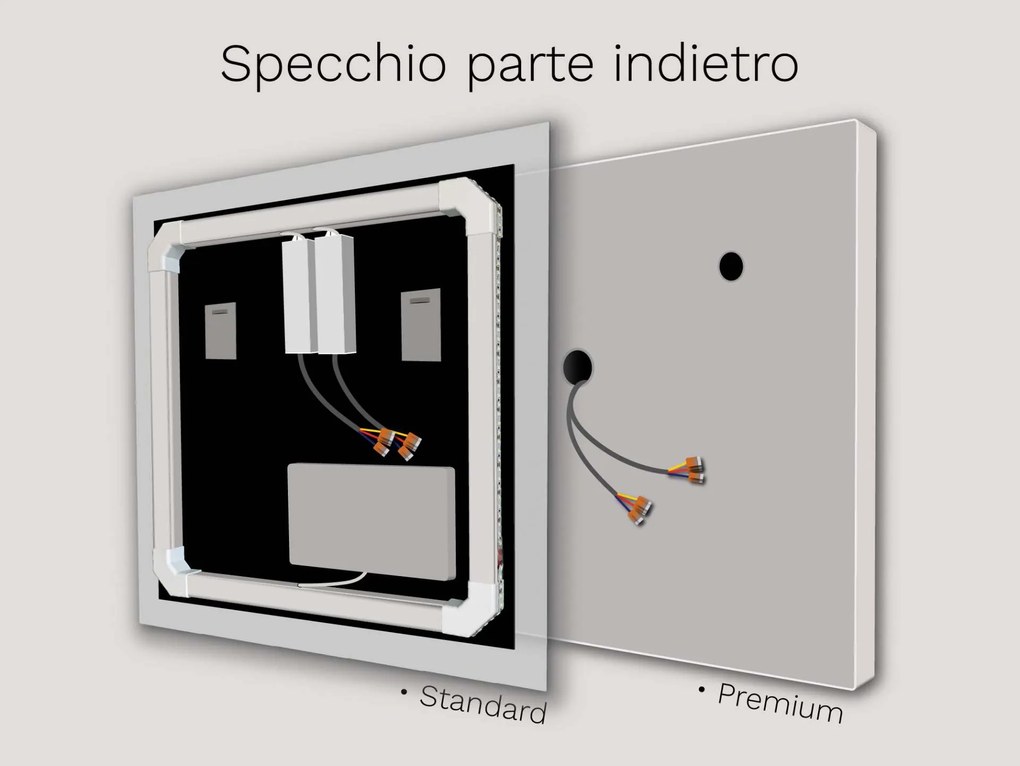 SMART specchio con luminazione M4 + SmartScreen with Google Chromecast