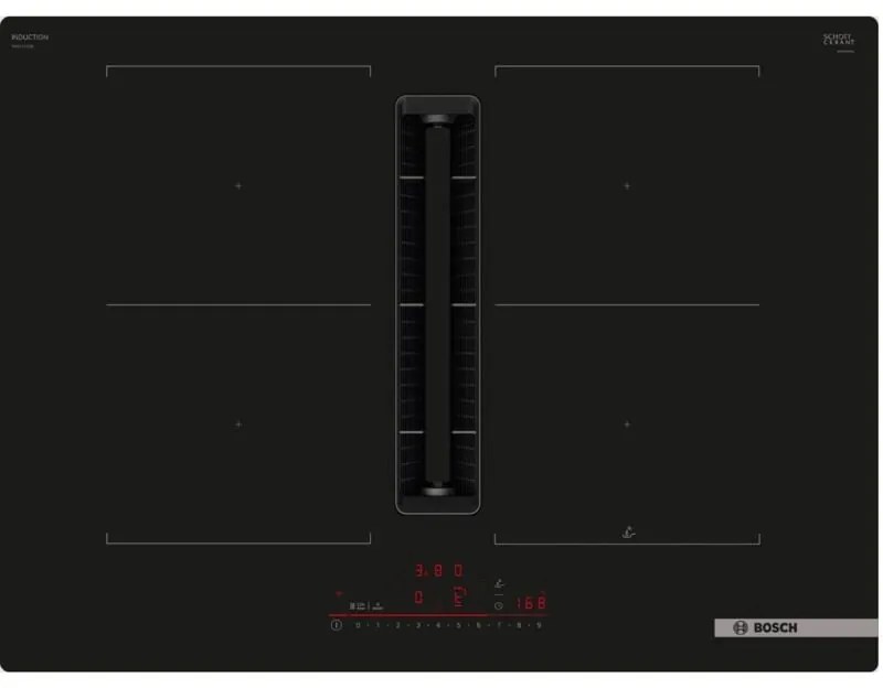 Bosch - piano cottura a induzione sottovuoto 71 cm 4 fuochi 3600 w nero - PVQ711H26E