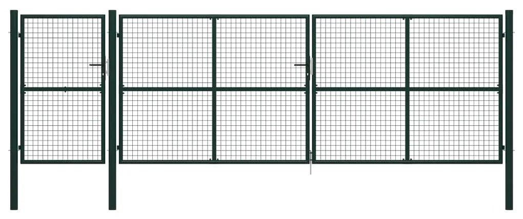 Cancello Per Giardino İn Acciaio 500x150 Cm Verde /