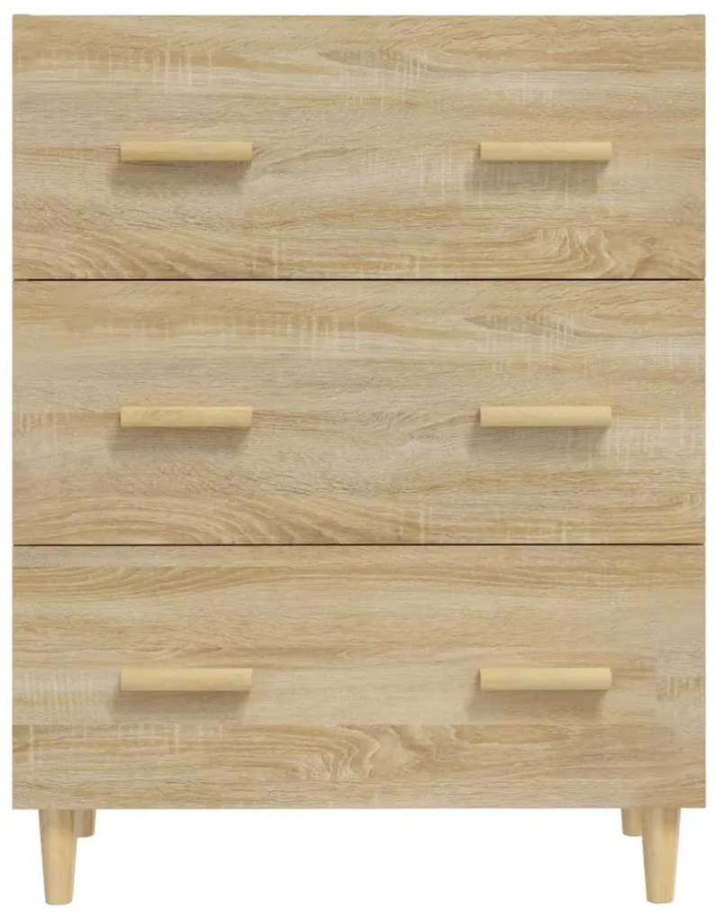 Credenza rovere sonoma 70x34x90 cm in legno multistrato