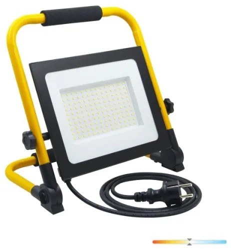Riflettore LED portatile TIGRA LED/100W/4000K IP54 nero/giallo