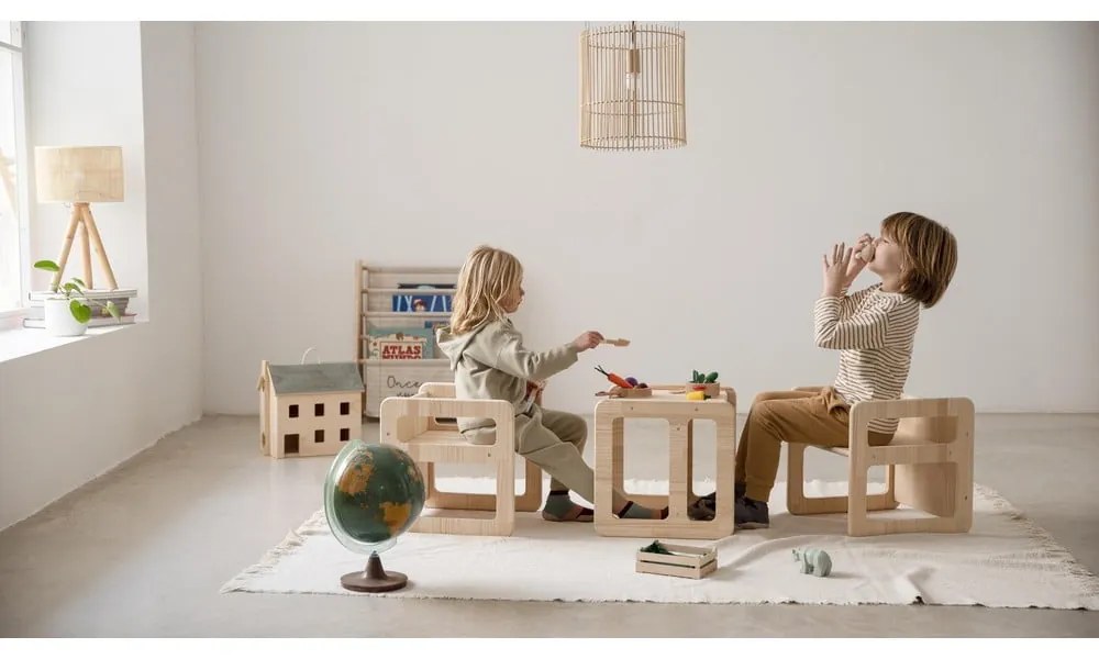 Sedie per bambini in legno di pino in set di 2 pezzi Montessori - Little Nice Things